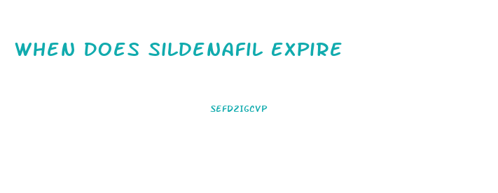 When Does Sildenafil Expire