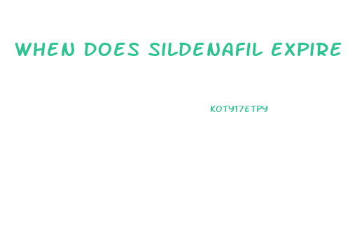 When Does Sildenafil Expire