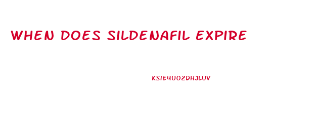 When Does Sildenafil Expire