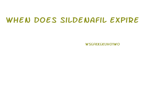 When Does Sildenafil Expire