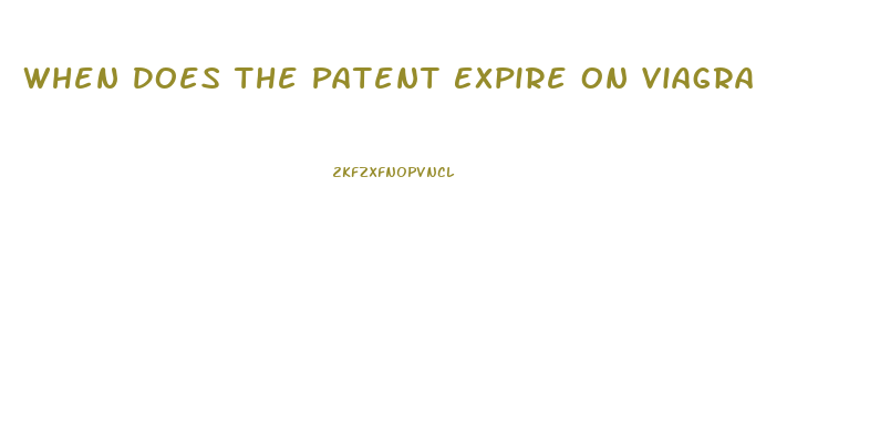 When Does The Patent Expire On Viagra