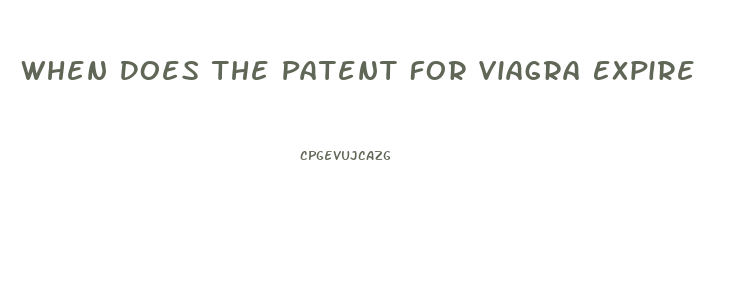 When Does The Patent For Viagra Expire