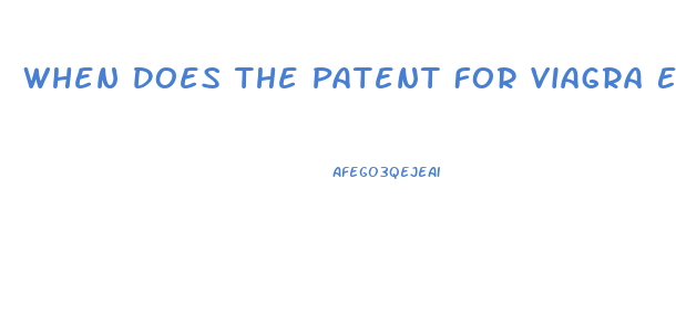 When Does The Patent For Viagra Expire