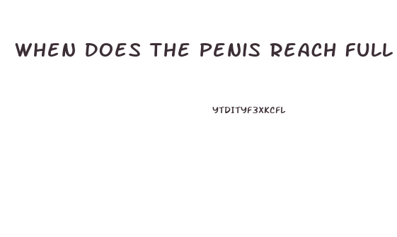 When Does The Penis Reach Full Growth