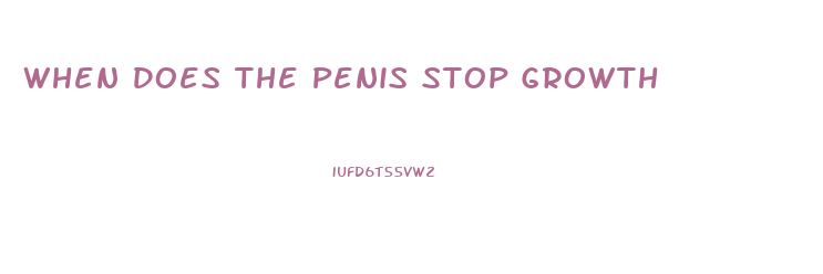 When Does The Penis Stop Growth