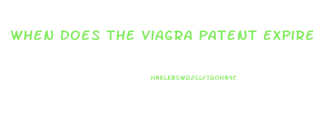 When Does The Viagra Patent Expire