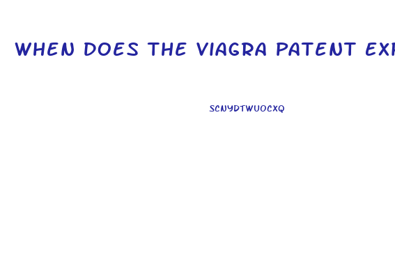 When Does The Viagra Patent Expire