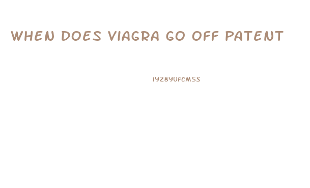 When Does Viagra Go Off Patent