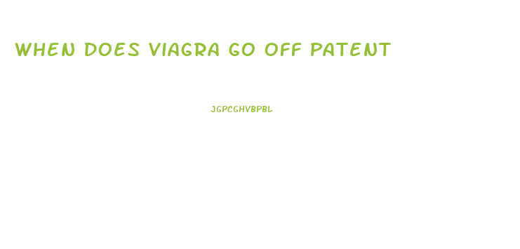 When Does Viagra Go Off Patent