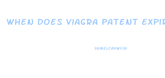 When Does Viagra Patent Expire In Us