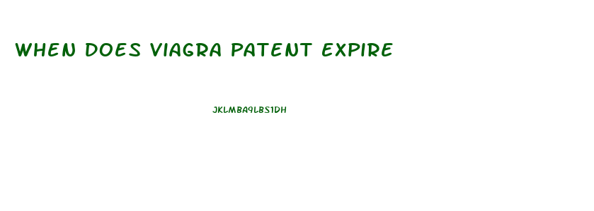 When Does Viagra Patent Expire