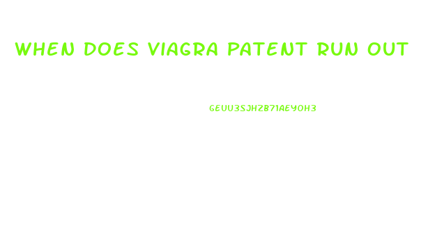 When Does Viagra Patent Run Out