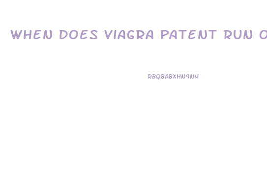 When Does Viagra Patent Run Out