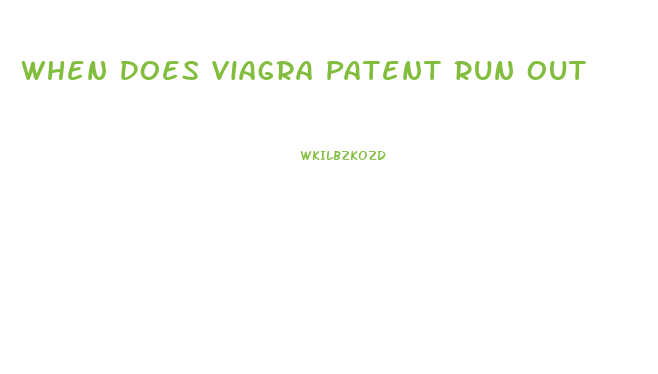 When Does Viagra Patent Run Out