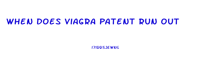 When Does Viagra Patent Run Out