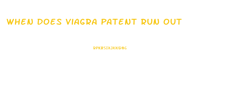 When Does Viagra Patent Run Out