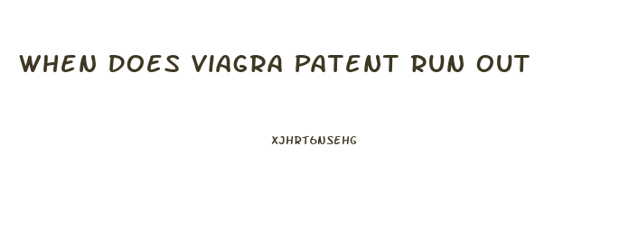 When Does Viagra Patent Run Out