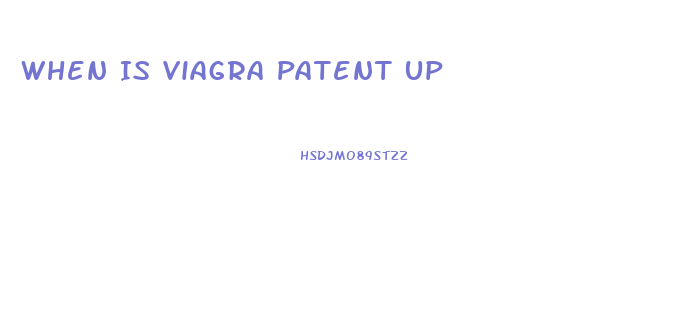 When Is Viagra Patent Up