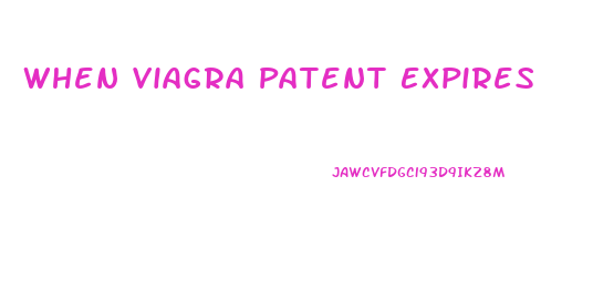 When Viagra Patent Expires