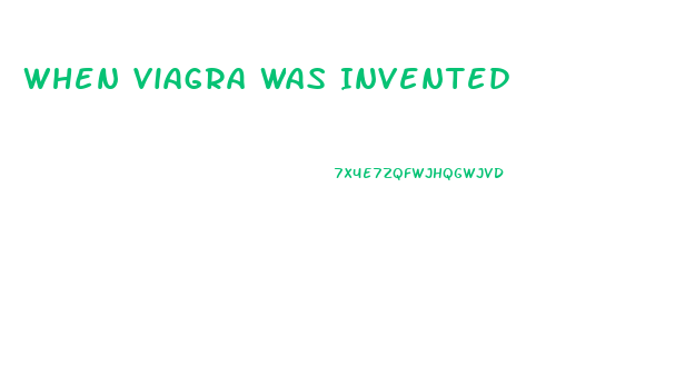 When Viagra Was Invented