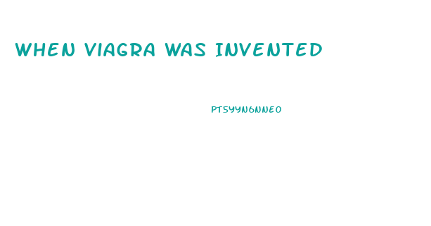 When Viagra Was Invented