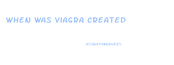 When Was Viagra Created