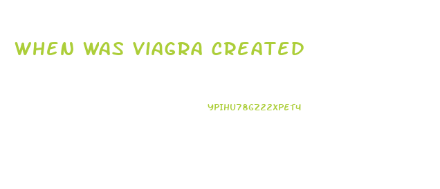 When Was Viagra Created