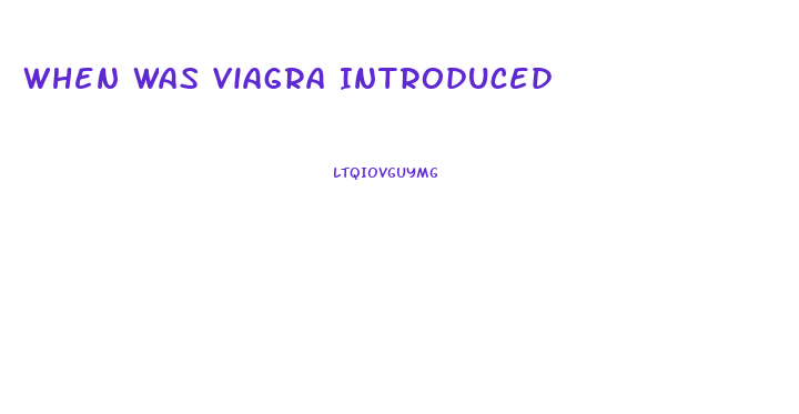 When Was Viagra Introduced