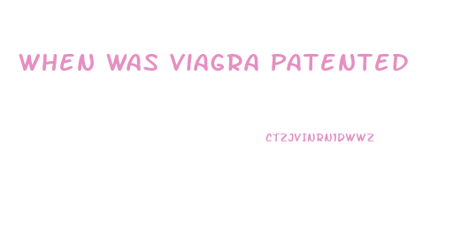 When Was Viagra Patented