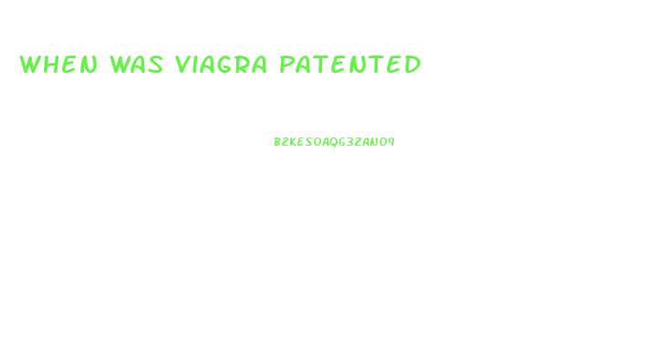 When Was Viagra Patented