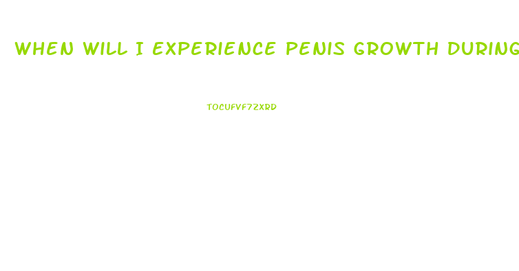 When Will I Experience Penis Growth During Puberty