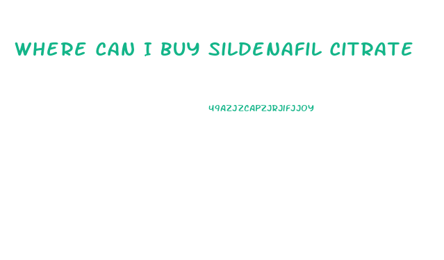 Where Can I Buy Sildenafil Citrate