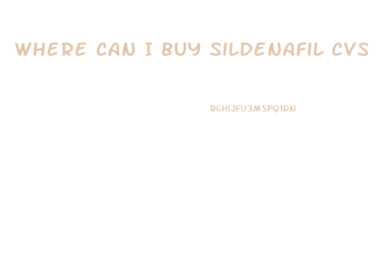Where Can I Buy Sildenafil Cvs