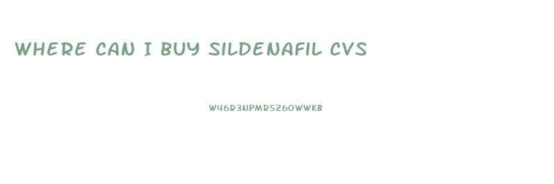 Where Can I Buy Sildenafil Cvs