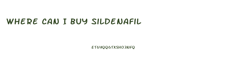 Where Can I Buy Sildenafil
