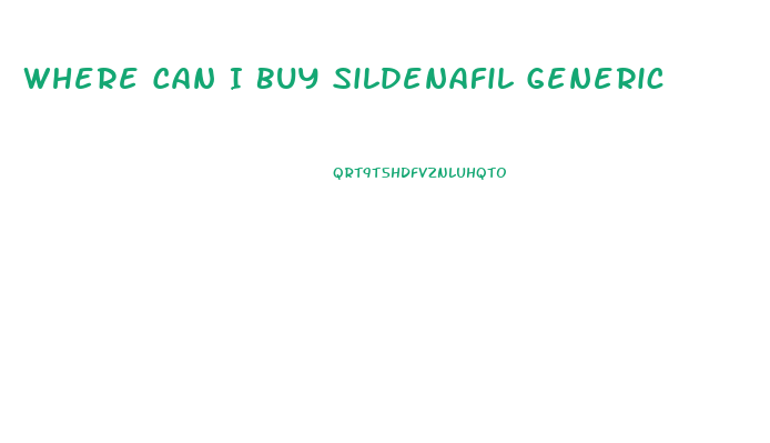 Where Can I Buy Sildenafil Generic