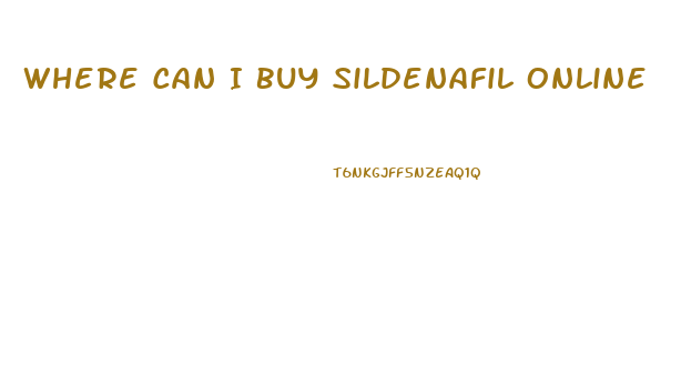 Where Can I Buy Sildenafil Online