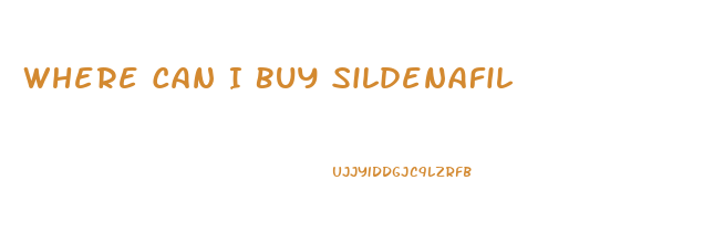 Where Can I Buy Sildenafil