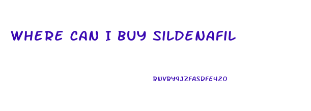 Where Can I Buy Sildenafil