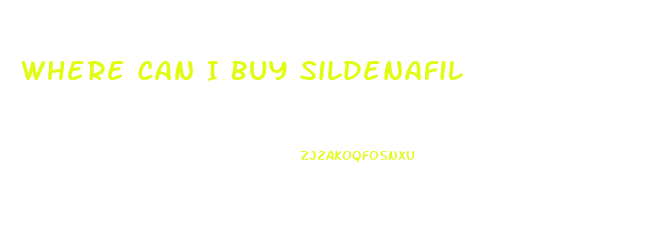 Where Can I Buy Sildenafil