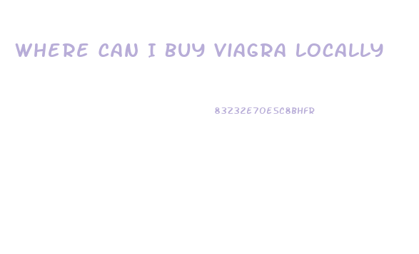 Where Can I Buy Viagra Locally