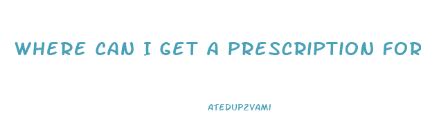 Where Can I Get A Prescription For Sildenafil