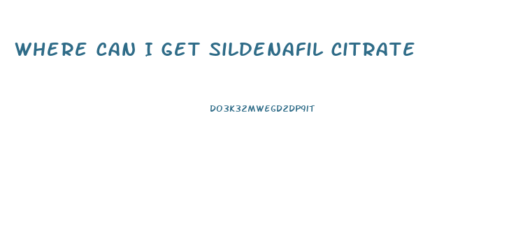 Where Can I Get Sildenafil Citrate