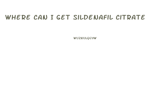 Where Can I Get Sildenafil Citrate