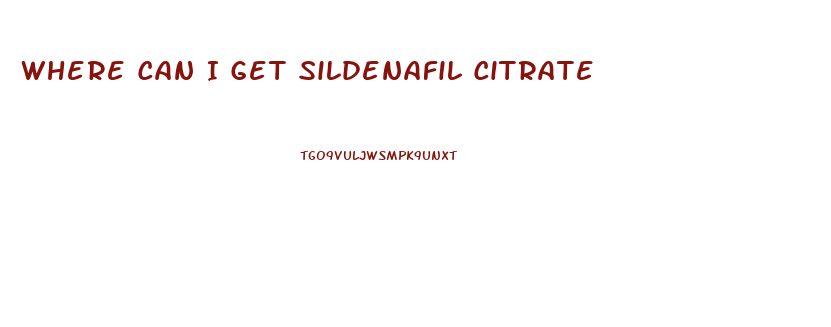 Where Can I Get Sildenafil Citrate