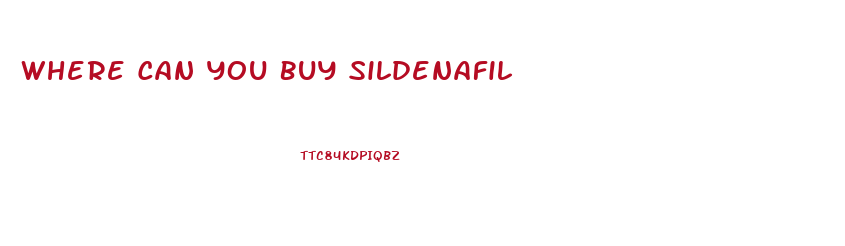 Where Can You Buy Sildenafil