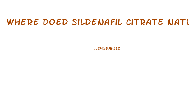 Where Doed Sildenafil Citrate Naturally Occur