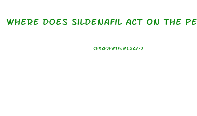 Where Does Sildenafil Act On The Penis