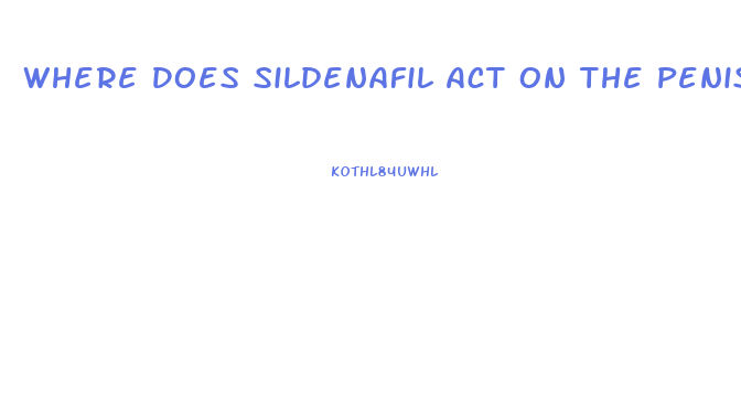 Where Does Sildenafil Act On The Penis