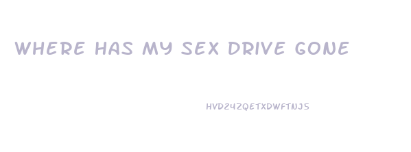 Where Has My Sex Drive Gone